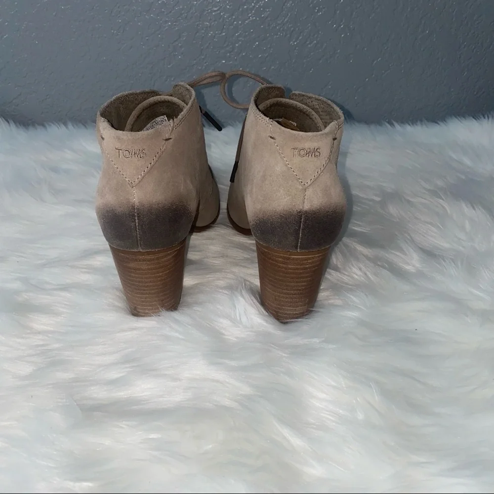 Toms Desert Taupe‎ Lunata Burnished Suede Booties